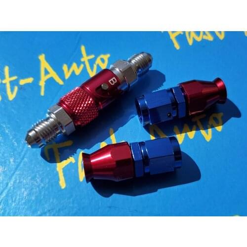 AN 4 AN4 Brake Fluid Quick Release disconnect Connector Adapter with 2pcs 4an adaptor for ptfe brake hose line Fitting