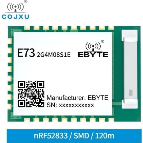 NRF52833 BLE5.1 Zigbee Low-power Multi-protocol Module SMD Wireless Transceiver Tr-ansmitter Receiver E73-2G4M08S1E