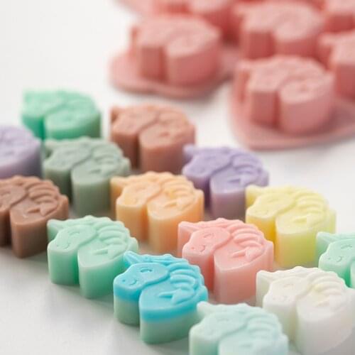 Unicorn Chocolate Bar Mold Eco-friendly Plastic Baking Pastry Mould Cute Animal Chocolate Molds Kitchen Pastry Tools