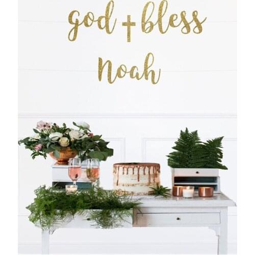 Personalised God bless banner, Custom baptism banner, christening banner, baptism banner for girls, baptism backdrop decorations