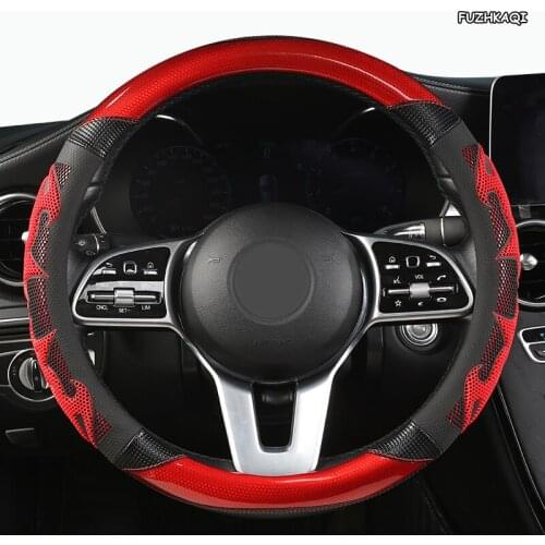 FUZHKAQI Microfiber Leather Car Steering Wheel Cover For BORGWARD BX5 BX6 BX7 BXI7