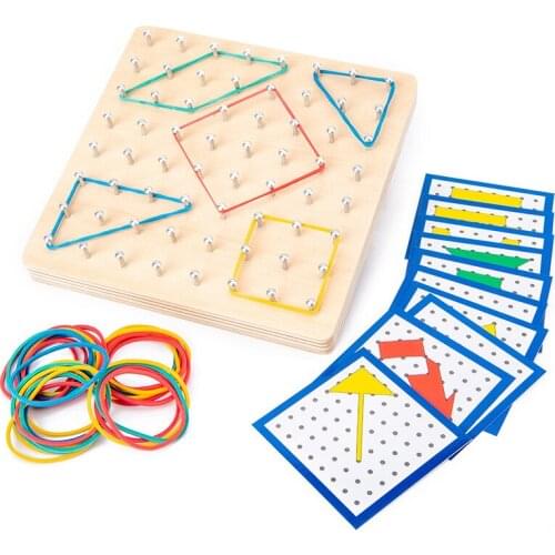 Montessori Geometry Board Teaching Space Educational Toys Cards Creative Graphics Kindergarten Early Education Toys Gifts