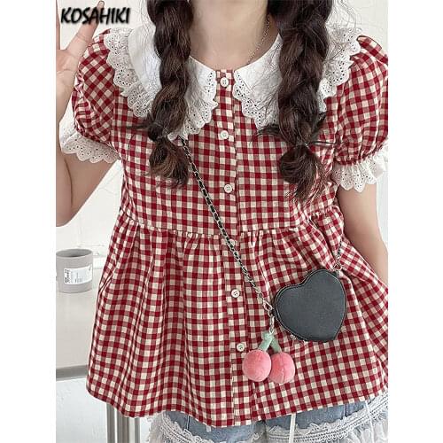 Красные блузки KOSAHIKI China At AliExpress