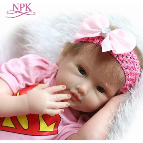 NPK 55cm soft Silicone reborn baby dolls toys Lifelike Toddler Babies Girl Doll Reborn vinyl doll for girls gifts toy for kids