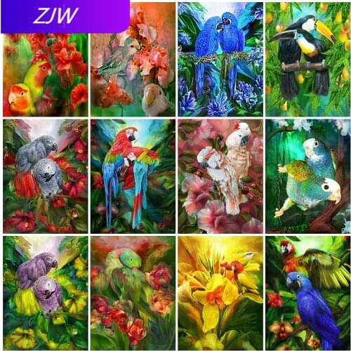 Diamond embroidery cross needle parrot diamond painting package embroidery bird animal Mosaic sale rhinestone art handmade gifts
