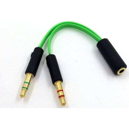 Earphone Audio Cable Headphone Adapter Splitter Headset Microphone for Razer