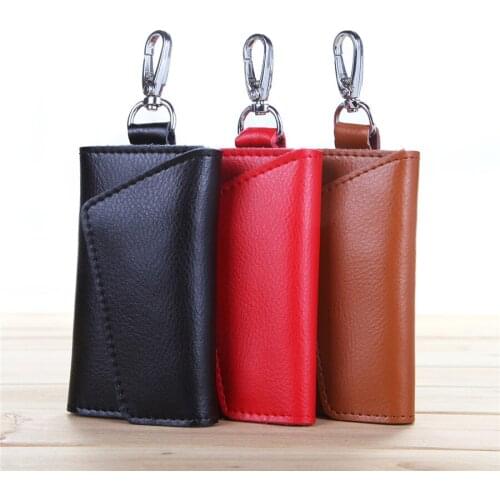 2018 New Comes Genuine Cow Leather Men & Women Car Key Bag Holder Multi-Function Key Wallet Organizer Bag Car Housekeeper Wallet