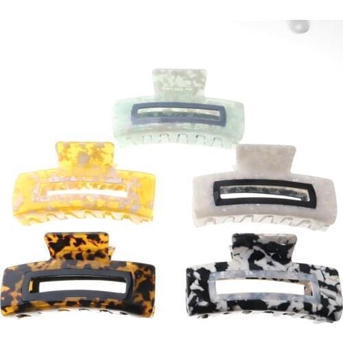 New Arrival Korean Fashion Women Big Acetate Hair Claw Clips For Thick Hair