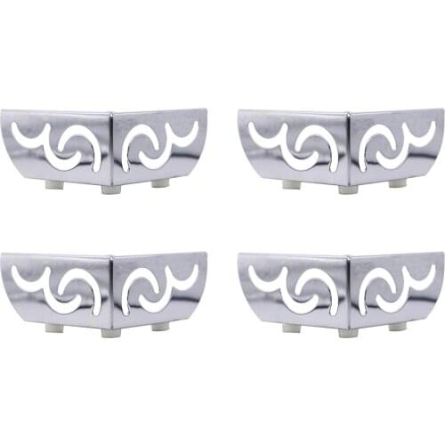 4pcs Heavy Load bearing Furniture Legs Openwork Pattern Metal Cabinet feet Chrome-Plated Triangle Sofa TV Cabinet legs