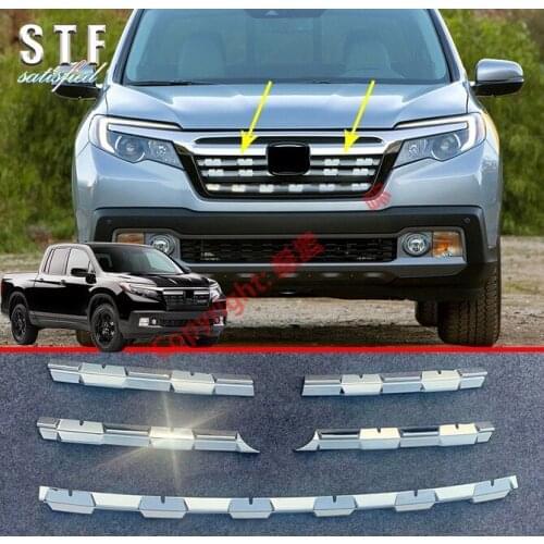 ABS Chrome Front Grille Around Trim For Honda Ridgeline 2016 2017 2018 2019