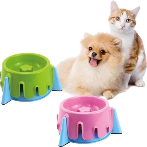 Height Adjustable Pet Bowl Food Tray Durable Cake Shape Feeding Tool For Pet Dog Cat Slow Bowls For Different Age Groups