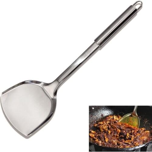 Chef Kitchen utensils Cook New1 PC 13'' (33cm) Stainless steel Spatulas Kitchen Cooking Spatula Dishes Shovel Cooking Spoon