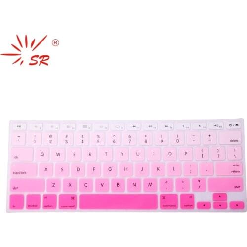 SR 11 Colors US English Language Letter Silicone Keyboard Cover Sticker For Macbook Air 13 Pro 13.3 15.4 17 Retina Protector