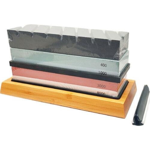 Whetstone Knife Sharpener Stone Grit 400/1000 3000/8000 Sharpening Stone Set