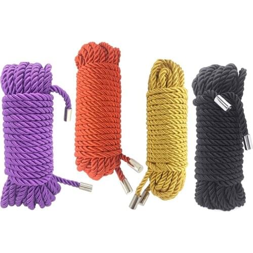 50LF Adult Game BDSM Bondage Rope Female Slaves Lingerie Soft Binding Metal Head Rope Role-Playing Sex Toy Exotic Accessories