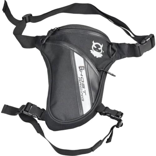 Men Oxford Riding Racing Motorbike Fanny Pack Waist Thigh Waterproof Leg Bag Unique One-Waist Strap One-Leg Strap Design