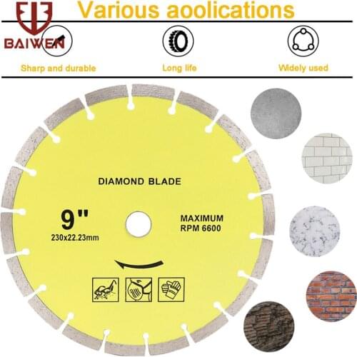 1pc 7inch Diamond Cutting Disc 9inch Circular Saw Blade Cutters For Porcelain Tile Granite Marble Concrete Stone 22.23mm Arbor