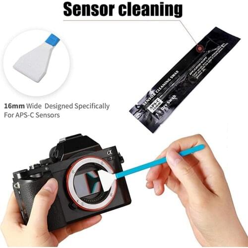 10pcs 16mm/24mm Cleaner Swab Sensor Cleaning Kit Cleaner Swab Ultra for Digital Cameras CCD or CMOS Sensor Dust-Free Durable