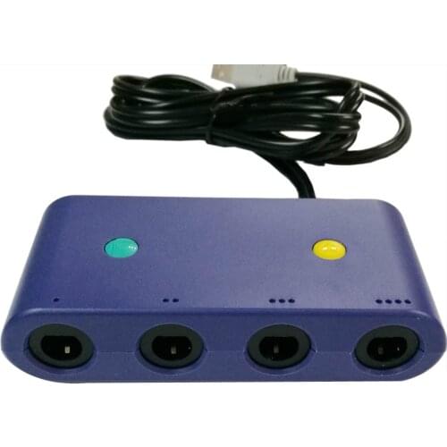 100pcs 4 ports Player for GameCube Controller Adapter for Wii-U for switch NS or PC Converter with Home and turbo function