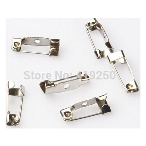 1000pcs 15mm Safety Lock Back bar Pin DIY brooch base, Dual Brooch Back Base With Safety Pin use for brooch and hair jewelry
