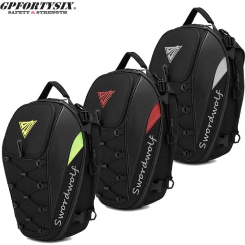 2020 Motorcycle Shoulder Backpack Rear Tail Bags Helmet Bags Waterproof Motorbike Saddle Rider Riding Suitcases With Rain Cover