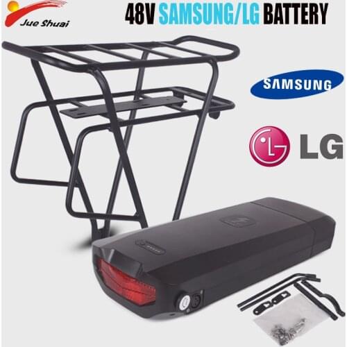 Rear Rack eBike Battery Electric Bike Battery 48V 10Ah 12Ah 16Ah 17.5Ah 21.5Ah with Samsung LG High Power Lithium Cell Battery