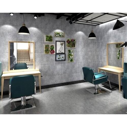 Beibehang Plain color wallpaper gray cement wallpaper restaurant bar clothing store barber shop industrial wind 3D wallpaper