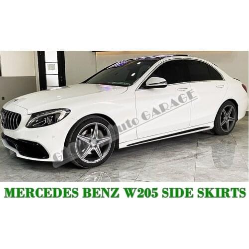 For Mercedes Benz C Series W205 Side Skirt 2014-2020 Sill Trim Styling Auto Accessory Universal Spoiler Mud Flaps Lip Splitter