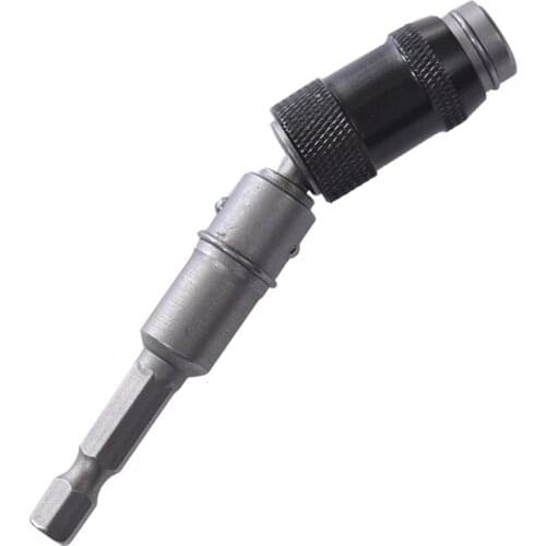 Black Magnetic Hexagon Screw Electric Drill Steering Connecting Rod Tip Multi-angle Quick-change Universal Adapter Rod