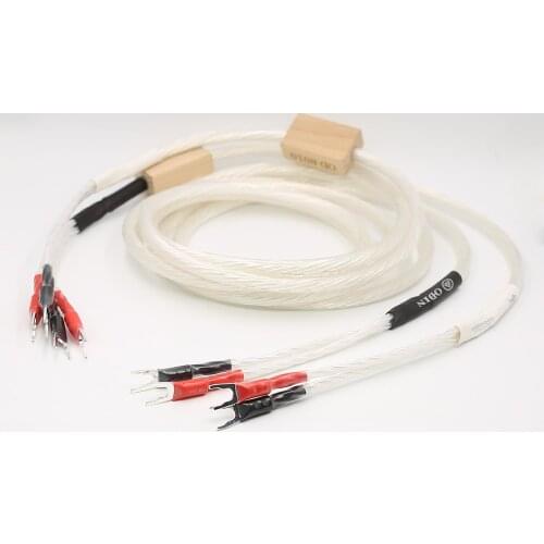 YTER NORDOST ODIN Silver Plated HIFI Loudspeaker Audiophile Speaker cable Spade Plug Audio Cable HIFI, Biwire speaker cabl