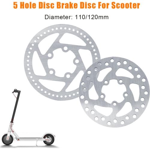 For Xiaomi Mijia Electric Scooter M365 Hole From Disc Brake Disc 5 Holes 110mm 120mm Steel Brake Disc Rear Wheel Disc Rear Disc