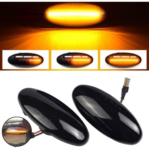 For Nissan Navara D22 NP300 Datsun Frontier Fiera PickUp Terrano Skystar LED Dynamic Turn Signal Light Side Marker Lamp