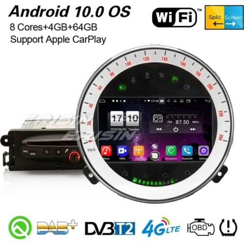 Erisin 8711 8-Core Android 10.0 Carplaly Car Stereo DSP DAB+ GPS WiFi CD OBD2 Bluetooth Canbus SWC DVR Navi For BMW Mini Cooper