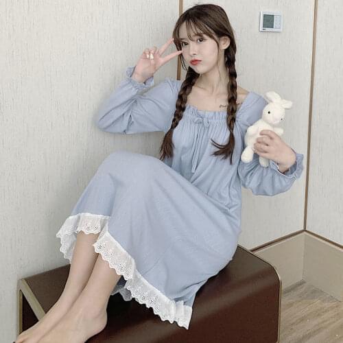Houzhou Women's Nightgowns Made Of Cotton