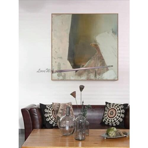 Light Green Abstract Oil Painting On The Dining Rom New Arrival Modern Large Hand Painted On Canvas Unframed Decoration Artwork