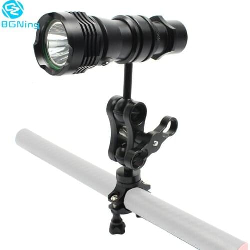 BGNing Diving Flashlight Bracket Holder Clip Bicycle Support Adapter Bike Mount for DJI OSMO Mobile 2 Gimbal Sports SLR Camera