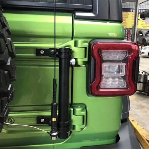 For Jeep Wrangler JK JL Offroad 4X4 Multifunction Aluminum Alloy Flagpole Holder Frame Bracket Black Car Auto Accessories