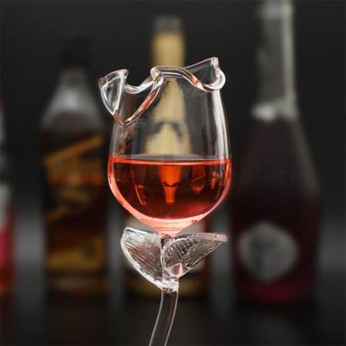 Fancy Red Wine Goblet Wine Cocktail Glasses 100ml Rose Flower Shape Wine Glass Taza de te Party Barware Drinkware