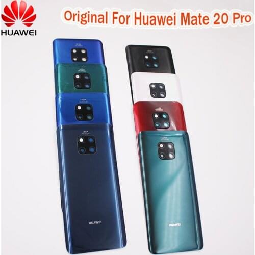 NEW Back Glass Cover For Huawei Mate 20 Pro Battery Cover Door Rear Housing Panel Case Mate20 Pro Back Repair Part + Camera Lens