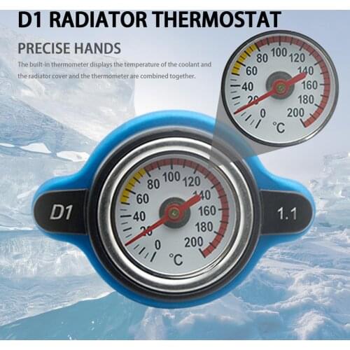 New Car Motorcycle D1 Spec Thermo Radiator Cap Tank Cover Aluminum Alloy Thermostatic Gauge Gauge With Utility Safe Thermostat