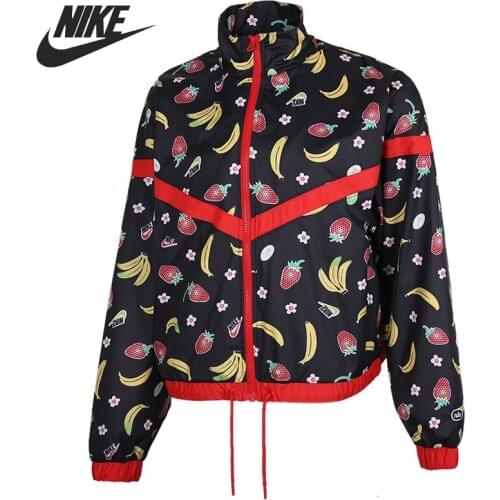 Original New Arrival NIKE W NSW JKT WVN AOP FRUIT Womens Jacket Hooded Sportswear