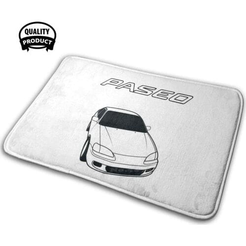 Paseo Black And White 3D Household Goods Mat Rug Carpet Cushion Paseo Cars Car Jdm Japanese Lines Automotive