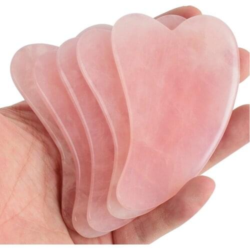 Whole Massage Gua Sha Tools 100% Natural Rose Quartz massage Stone China Traditional Facial SPA Acupuncture Scraping guasha