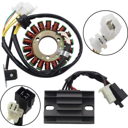Motorcycle Voltage Regulator Rectifier+Ignition Magneto Stator Coil For Suzuki GN250 GN250E TU250 OEM: 32101-38302 32800-29B00
