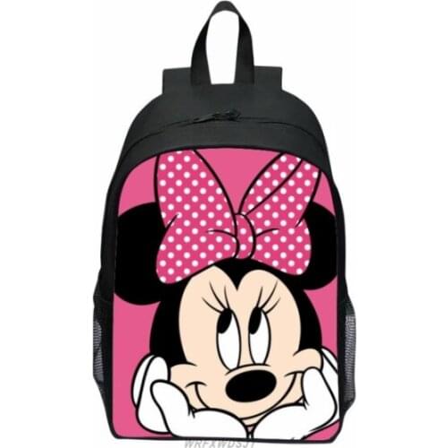 2021 New Disney Children Backpack Mickey Mouse Cartoon School Bag Student Large Capacity Backpack for Boys Girls Gift Kids Bags