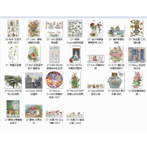 Top selling 12.99usd flowers 7 Counted Cross Stitch 11CT 14CT 18CT DIY Chinese Cross Stitch Kits Embroidery Needlework Sets