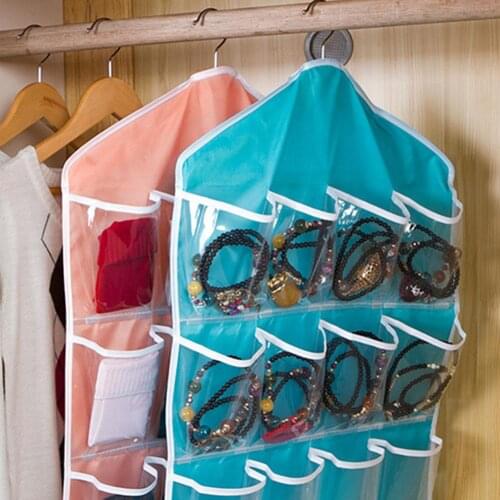 Foldable Wardrobe Socks Shoe Toy Underwear Sorting Storage Bag Door Wall Hanging Closet Bra Sock Organiser
