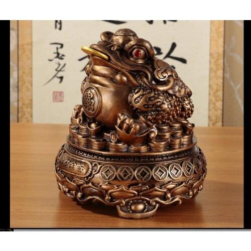 SPITTOR FURNISHING ARTICLES FORTUNE THREE PURE GOLD CICADA CASH REGISTER HORSE SMOOTH SAILING FORTUNE DRAGON BOAT CRAFTS STATUE