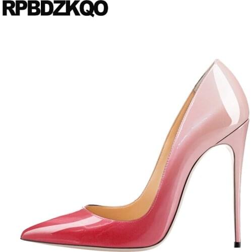 High heels 12 44 12cm 5 inch fetish fashion shoes 2019 luxury women big size 13 45 exotic dancer sexy scarpin pointed toe pumps