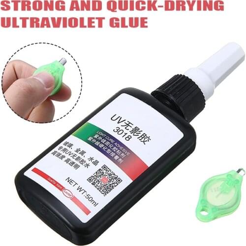 UV Light 50ml UV Glue Curing Transparent Adhesive Crystal Glue For Glass Crafts Crystal Crafts Bonding